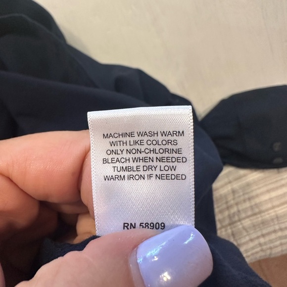 Murano Ultimate Modern Comfort Dress Shirt 2XB Navy Blue Stretch Cotton Blend - Picture 6 of 8